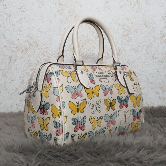 Coach Rowan Satchel with Butterfly Print (Chalk) - Picture 3 of 7